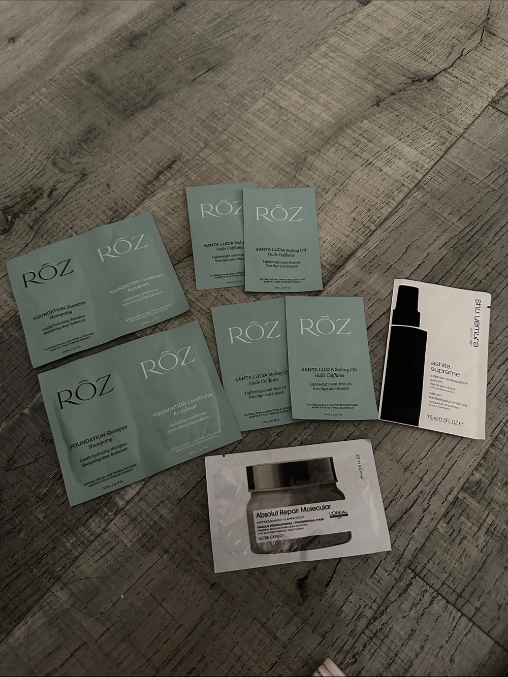 RØZ Haircare Sample Pack - Mint Green Sachets